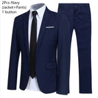 Navy 2-piece suit / Asian 4XL (EU XL)