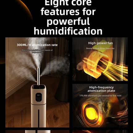Humidificador de capacidad ultragrande de 9L, humedad constante inteligente + esterilización UV, Control WIFI, dormitorio, sala de estar y oficina