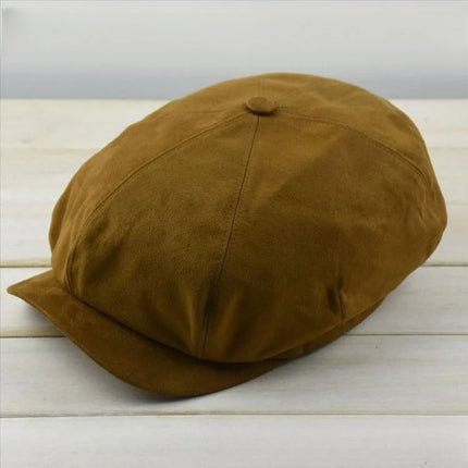 Gorro de hiedra de talla grande para hombre, gorro de cabeza grande para primavera, verano y otoño, boina de lino, gorros planos de lana para invierno, 55-59cm, 60-61cm