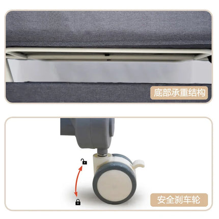 Cama de empalme grande para recién nacido, mecedora de bebé bb, cuna para niños, multifuncional, móvil y plegable