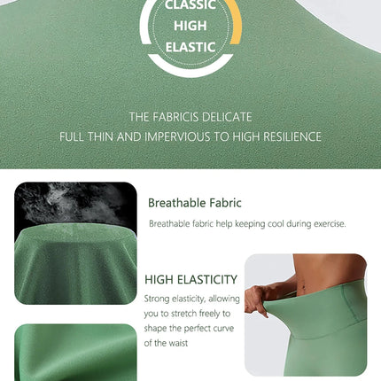 Hearuisavy-mallas de cintura alta de telas súper suaves, pantalones de Yoga para gimnasio de secado rápido, mallas de entrenamiento para correr, mallas deportivas de realce para mujer