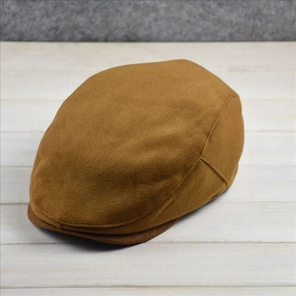 Gorro de hiedra de talla grande para hombre, gorro de cabeza grande para primavera, verano y otoño, boina de lino, gorros planos de lana para invierno, 55-59cm, 60-61cm