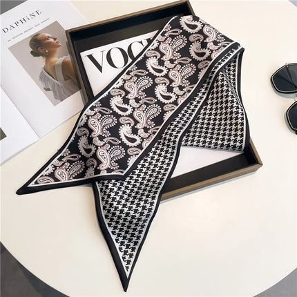 Nuevo Pañuelo de Seda Estrecho 14x147 cm – Versátil y Elegante para Mujer