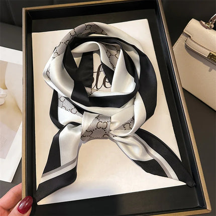 Nuevo Pañuelo de Seda Estrecho 14x147 cm – Versátil y Elegante para Mujer