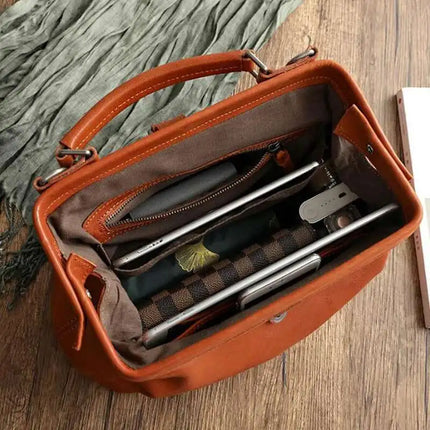 MOTAORA, bolso de médico Original de cuero de búfalo suave, bolso de hombro clásico para mujer, bolso cruzado, bolso de mano espacioso de piel de vaca para mujer