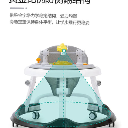 Andador para bebé, anti-piernas, multifuncional, anticaída, antivuelco, para niña, niño, caminar, puede sentarse en el carrito en forma de U