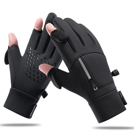 Guantes cálidos impermeables para invierno, guantes para deportes al aire libre a prueba de viento con pantalla táctil para hombres y mujeres, senderismo, ciclismo, pesca, esquí