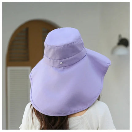 Sombrero de cubo para el sol al aire libre para mujeres y niñas, sombrero de pesca, sombrero de cubo de ala ancha con cubierta para el cuello, gorra de Safari con protección UPF 50+