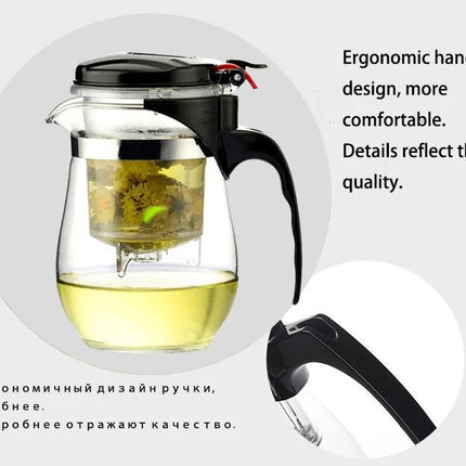 Tetera de cristal resistente al calor de alta calidad, juego de té chino kung fu, tetera Puer, tetera de café, tetera de cristal, práctica tetera de oficina
