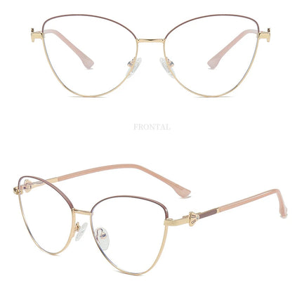 VICKY, nueva moda, Simple, ojo de gato, diseño de marco personalizado, gafas de lectura antiluz azul para mujer, prescripción personalizable