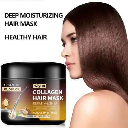 Mascarilla hidratante para el cabello con queratina, acondicionador suave y liso, Frizz, cuidado del cabello dañado, reparación del cabello dañado, restauración de brillo