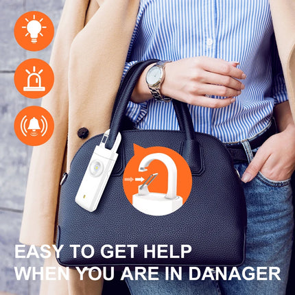 Xiaomi-alarma de autodefensa tipo C, sirena de seguridad recargable a prueba de lobo, llavero portátil para mujeres mayores y niños