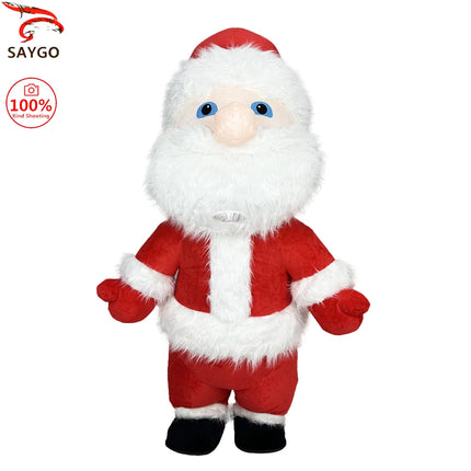 SAYGO-Disfraz inflable de Papá Noel, muñeco de nieve, mascota, disfraz de adulto, disfraz de mascota kawaii para fiesta de Navidad, disfraces de Carnaval