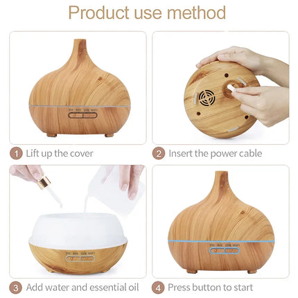 Humidificador de aire inteligente WiFi, difusor de aceites esenciales de 400ml, humidificadores de aire ultrasónicos para aromaterapia, pulverizador de niebla fría, Humidificador