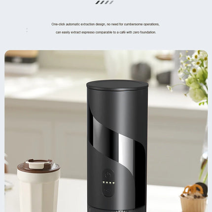 Cafetera eléctrica portátil de 20 BAR, molinillo de café 2 en 1, cafetera de viaje para coche y hogar, Camping al aire libre