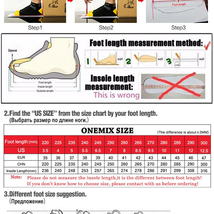 ¡Novedad de ONEMIX! Zapatillas de correr para hombre, zapatillas deportivas antideslizantes para mujer