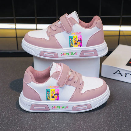 KPop Demon Hunters zapatillas de deporte informales para niños, zapatos deportivos para niñas, zapatos para correr de baloncesto para estudiantes de dibujos animados, zapatos de tenis para niños, regalos