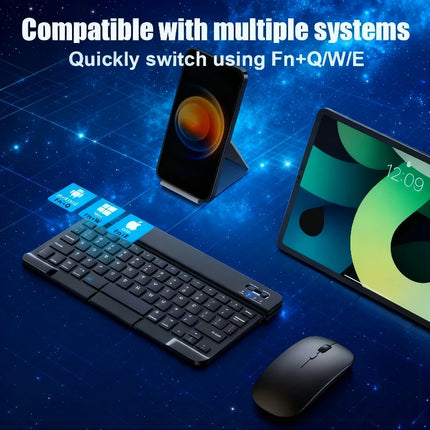 Teclado Bluetooth Teclado inalámbrico de 84 teclas Compatible con tabletas iPad Samsung Xiaomi de 7/10 pulgadas y teclado Mini iPad para iPad