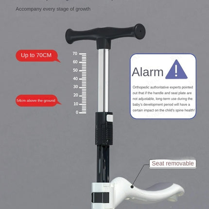 Cochecito de bebé 4 en 1, Scooter, coche yo-yo plegable para bebé de 2 a 7 años, puede sentarse y montar, carrito multifuncional para niños