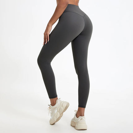 Hearuisavy-mallas de cintura alta de telas súper suaves, pantalones de Yoga para gimnasio de secado rápido, mallas de entrenamiento para correr, mallas deportivas de realce para mujer