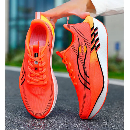 Zapatillas para correr para hombre, tabla de carbono, deportes especiales para maratón, transpirables, ligeras, cómodas zapatillas deportivas antideslizantes para mujer