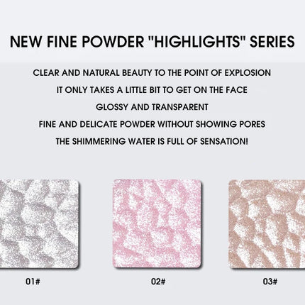 LEEINTO polvo nacarado brillante de alto brillo que ilumina el disco de sombra de ojos de maquillaje