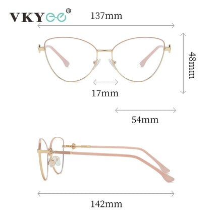 VICKY, nueva moda, Simple, ojo de gato, diseño de marco personalizado, gafas de lectura antiluz azul para mujer, prescripción personalizable