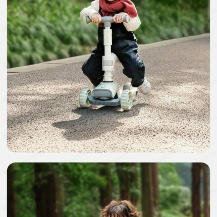 Cochecito de bebé 4 en 1, Scooter, coche yo-yo plegable para bebé de 2 a 7 años, puede sentarse y montar, carrito multifuncional para niños