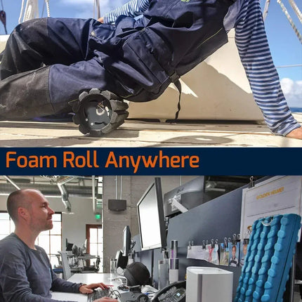 Bravo-Sage – Rodillo de Espuma Plegable para Viaje | Masajeador de Tejido Profundo para Alivio del Dolor de Espalda, Recuperación Muscular y Entrenamiento