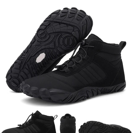 Zapatos impermeables de invierno para hombre y mujer, botas de nieve de algodón, cálidas, forradas de piel, Unisex, para caminar, senderismo y al aire libre