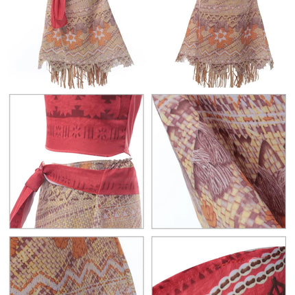 Traje para niñas, disfraz de Cosplay para niños, vestido de princesa para fiesta, vestido de playa informal de verano, conjunto de peluca y collar, vestidos de fiesta para niñas