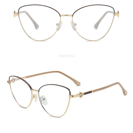 VICKY, nueva moda, Simple, ojo de gato, diseño de marco personalizado, gafas de lectura antiluz azul para mujer, prescripción personalizable
