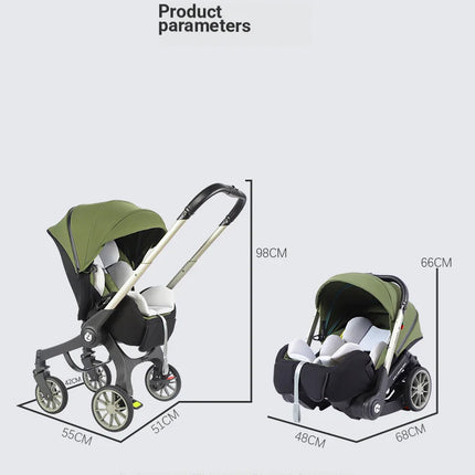 Cochecito de bebé multifuncional 4 en 1, carrito Convertible para recién nacido, asiento de seguridad, Combo, cochecito de bebé plegable