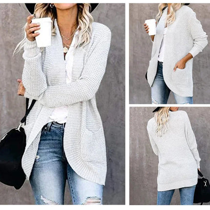 Cárdigan de moda para Mujer, suéter de punto Harajuku, chaqueta básica, Ropa de Mujer, abrigo fino, ropa de calle, Ropa nueva para Mujer