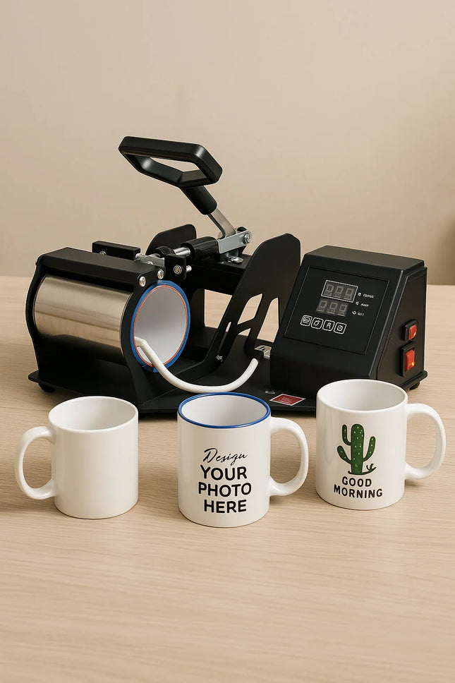Prensa de calor para tazas XLJ, máquina de sublimación de vasos de 11oz, 110V/220V, impresión de tazas DIY para tazas recubiertas en blanco