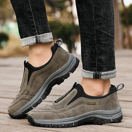 Zapatos deportivos informales antideslizantes para hombre, zapatos de senderismo resistentes al desgaste, zapatos planos cómodos para caminar a la moda para exteriores 2025, para hombre