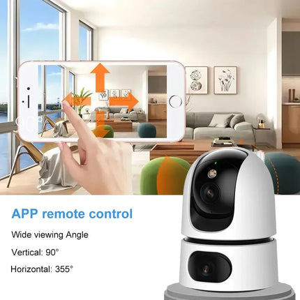 Cámara IP WiFi 4K con Zoom 10X, lente Dual, seguimiento automático para el hogar inteligente, cámara CCTV, cámara de vigilancia inalámbrica, cámara de seguridad para Monitor de bebé