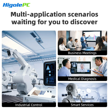 Higole F3APL Mini PC de 8’’ sin Ventilador – Intel N4200, Pantalla 4K y Portabilidad Total