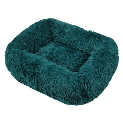 Cama rectangular de felpa para perros, estera cálida de invierno, cama para perros y gatos pequeños, medianos y grandes, perrera, cojín para gatos, accesorios para sofá para mascotas