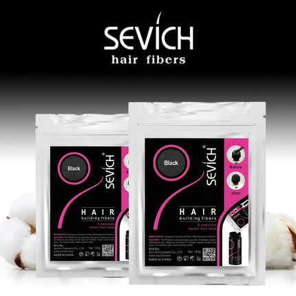 SEVICH fibra de cabello 100g queratina fibra de cabello en polvo espesante fibra de construcción de cabello Spray polvo de crecimiento instantáneo pérdida de cabello ocultar