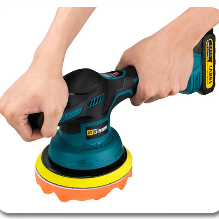Gismis-pulidor de coche inalámbrico con pantalla Digital de 8 engranajes, pulidor eléctrico, máquina pulidora de encerado para coche, Pin de batería Makita de 18V