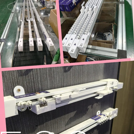 Cortinas eléctricas inteligentes con Control de voz y pista deslizante silenciosa para dormitorio, revestimientos de ventanas automáticos con luz ajustable