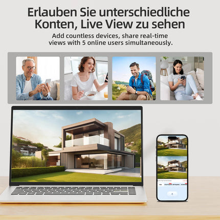 Cámara Solar Inalámbrica al Aire Libre WIFI 4MP: Batería Integrada, Cámara de Seguridad de Video CCTV con Larga Duración en Modo de Espera y Vigilancia de Energía Solar