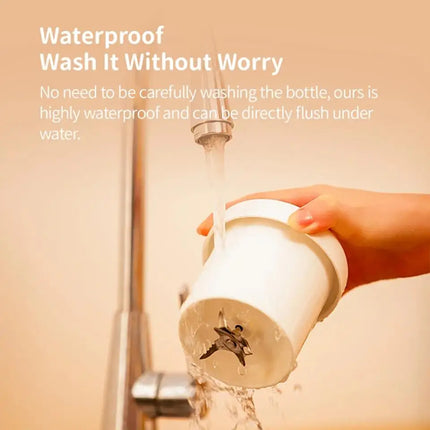 Exprimidor portátil de 500ml, mezclador de frutas inalámbrico recargable, botella de jugo fresco, licuadora, 6 cuchillas, batido de alimentos, taza trituradora de hielo, 2400mAh