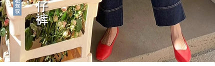 Nuevo artículo novedoso de moda coreana, pantalones vaqueros recortados elásticos de maternidad de mezclilla azul profundo, pantalones de verano y otoño para mujeres embarazadas