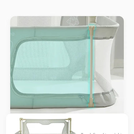 Cama de cuna plegable de doble uso para niños pequeños, cuna para dormir, barandilla para bebé, protección de seguridad, cunas de cabecera fáciles de instalar