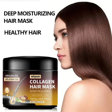 Mascarilla hidratante para el cabello con queratina, acondicionador suave y liso, Frizz, cuidado del cabello dañado, reparación del cabello dañado, restauración de brillo
