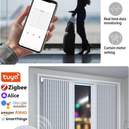 Motor de Cortina Inteligente Mini Tuya Zigbee – Control Automático y Compatible con Alexa y Google