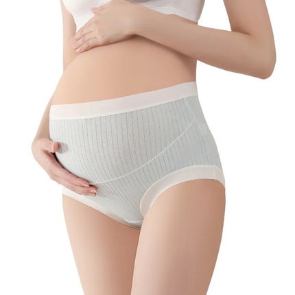 Bragas cómodas y transpirables de cintura alta, vestidos de maternidad suaves para mujeres embarazadas, bragas de realce, ropa para mujeres embarazadas, pantalones, 3 uds.