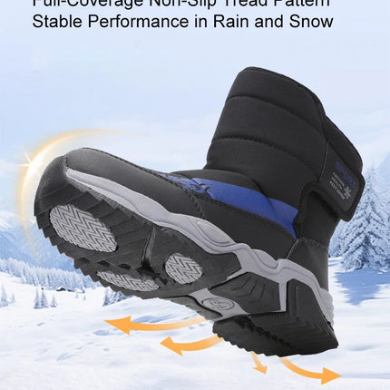 Botas de nieve para exteriores para niños, zapatos deportivos cómodos y cálidos de alta calidad, botas de algodón a la moda, zapatos de felpa antideslizantes para Otoño e Invierno